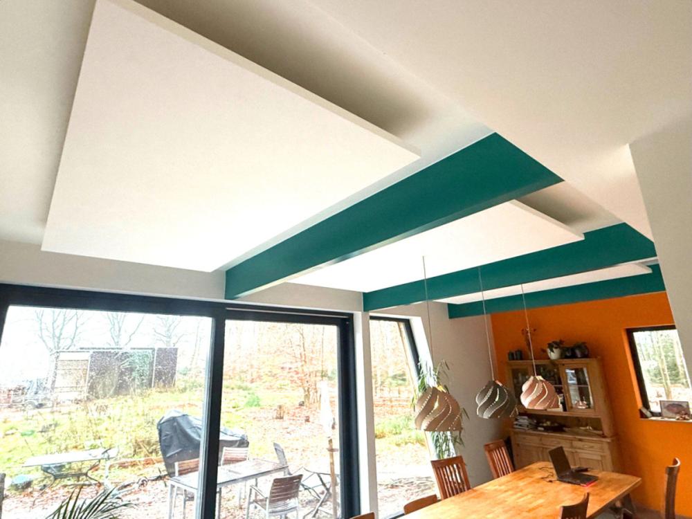 Akoestische panelen in woonkeuken