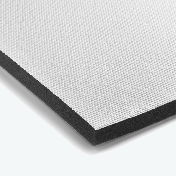 Geluiddempende platen met toplaag Geluiddempende platen met toplaag